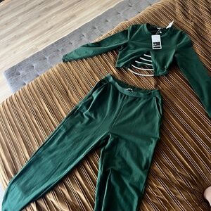 New Sexy Green Outfit , LA Bijou 2 Piece Set, Small